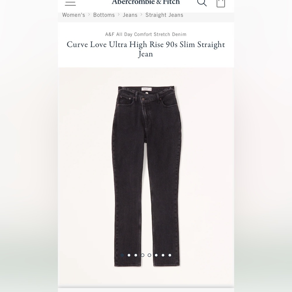 Ambercrombie curve love 90s slim straight ultra high rise
